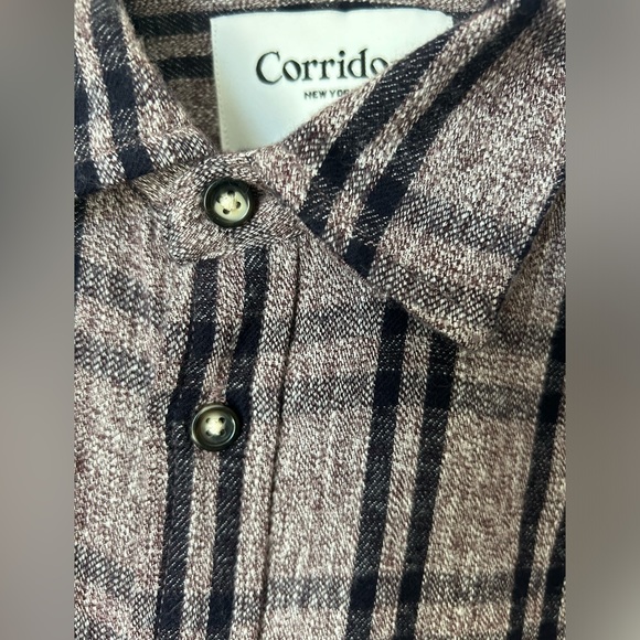 Corridor NY flannel, plaid long sleeve button down - Picture 4 of 5